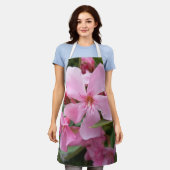 Tablier de cuisine floral Oleander rose (Porté)