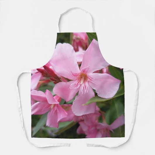 Tablier de cuisine floral Oleander rose (Recto)
