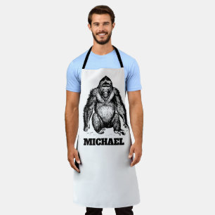 TABLIER DE CUISINE GORILLE PERSONNALISÉ POUR PAPA