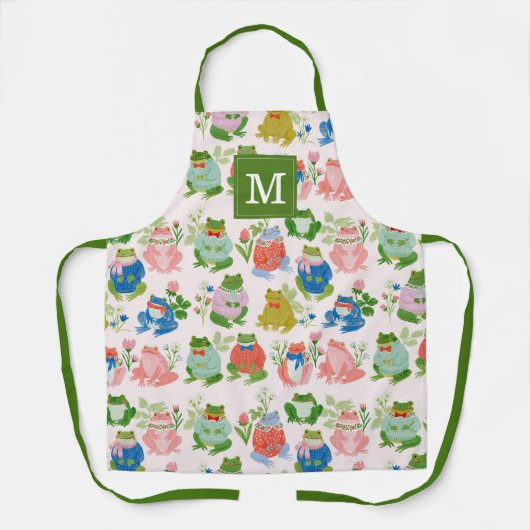Tablier de cuisine grenouilles mignonnes (Recto)