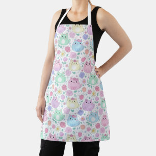 Tablier de cuisine Jardin Floral et Chats Pastel K