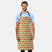 Tablier de cuisine jaune pastèque d'été (Porté)
