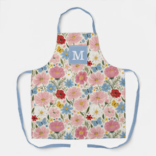 Tablier de cuisine jolies fleurs de jardin
