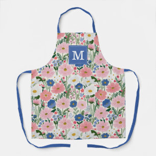 Tablier de cuisine jolies fleurs de jardin