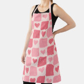 Tablier de cuisine motif coeurs peints d'amour (Insitu)