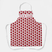 Tablier de cuisine motif de framboise rouge (Recto)