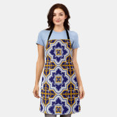 Tablier de cuisine motif méditerranéen (Porté)