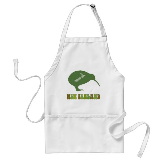 Tablier de cuisine néo-zélandais vert Kiwi (Devant)