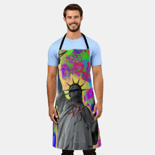 Tablier de cuisine néon graffiti - Statue de la Li