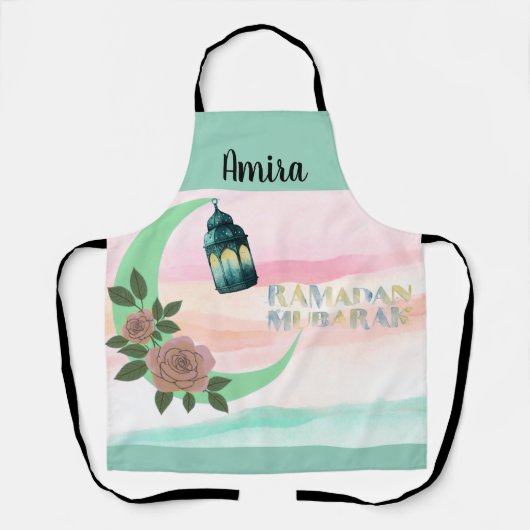 Tablier de cuisine personnalisable pour Ramadan à (Recto)
