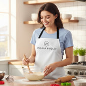 Tablier de cuisine personnalisé avec monogramme et