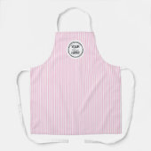 Tablier de cuisine personnalisé rose à rayures ave (Recto)