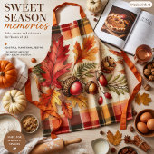 Tablier de cuisine plaid d'automne de Thanksgiving