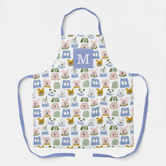 Tablier de cuisine pour chiens mignons (Recto)