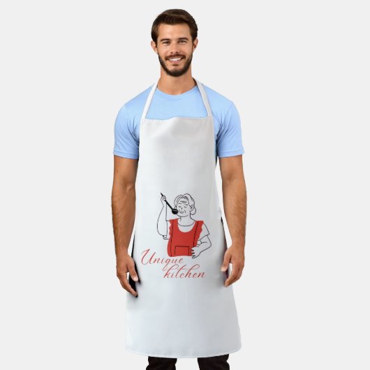 Tablier de cuisine Signature – Impression intégral (Porté)