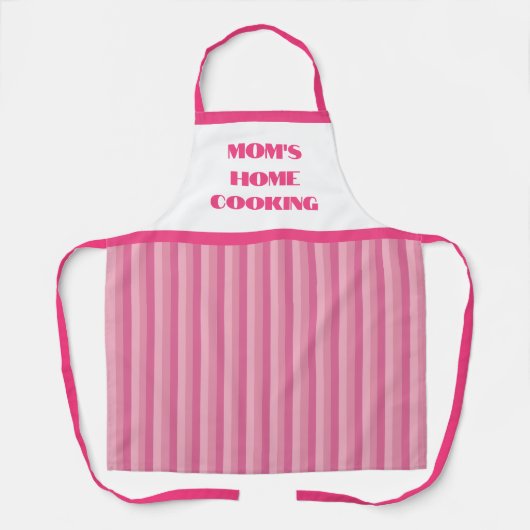 Tablier de Cuisine simple rose pour maman (Recto)