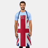 Tablier de cuisine Union Jack - Cadeau du drapeau  (Porté)