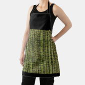 Tablier de cuisine vert cactus avec haut noir (Insitu)