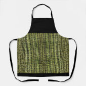 Tablier de cuisine vert cactus avec haut noir (Recto)