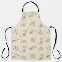 Tablier de cuisine vintage pour chats voyageurs, W