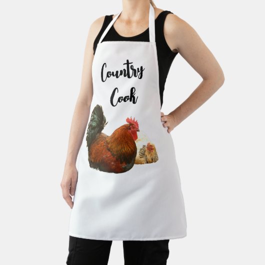 Tablier de cuisson avec coq et poulet (Insitu)