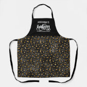 Tablier de cuisson chic léopard pour pâtissier (Recto)