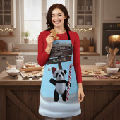 Tablier de cuisson de biscuits de Noël au panda mi