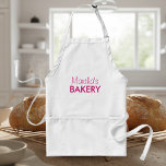 Tablier de cuisson de nom personnalisé pour femmes<br><div class="desc">Tablier de cuisson de nom personnalisé pour femmes. Idée cadeau d'anniversaire mignonne pour les amateurs de boulangerie et de boulangerie. Faites votre propre nom avec le nom de maman,  femme,  tante,  grand-père,  soeur etc.</div>