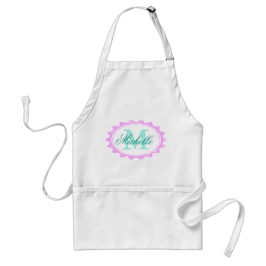 Tablier de cuisson monogramme personnalisé pour fe (Devant)
