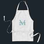 Tablier de cuisson monogramme personnalisé pour fe<br><div class="desc">Tablier de cuisson monogramme personnalisé pour femmes. Idée cadeau mignonne pour maman / mère. Barbecue sur mesure / tabliers de cuisine avec nom et initiale. Design paraphé pour les amateurs de cuisiniers et de cuisines. Tabliers de barbecue monogrammés en beige blanc et jaune. Couleur de lettre personnalisable. c'est-à-dire bleu turquoise...</div>