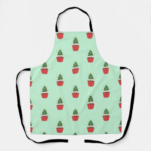 Tablier de cupcakes en forme d'arbre de Noël fanta