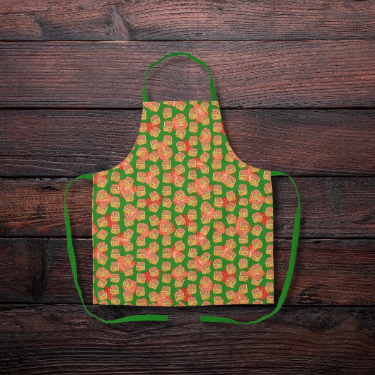 Tablier De délicieuses gaufres et fruits verts