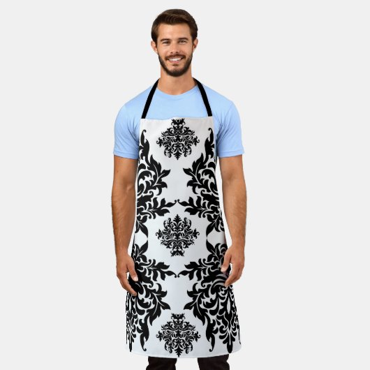 Tablier de design gothique noir (Porté)