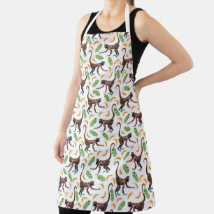 Tablier De doux singes qui jonglent avec des bananes