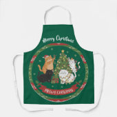 Tablier de famille de chat de Noël joyeux (Recto)