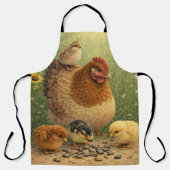 Tablier de ferme Poule mère et poussins (Recto)