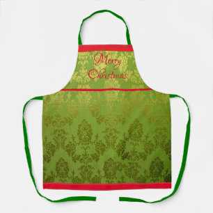 Tablier de fête avec brocart faux vert et garnitur