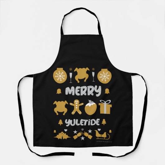 Tablier de fête de bureau moche xmas (Recto)