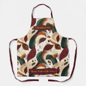 Tablier de Feuilles Abstraits d'automne avec nom p (Recto)