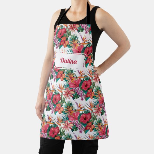 Tablier de fleurs tropicales personnalisées (Insitu)