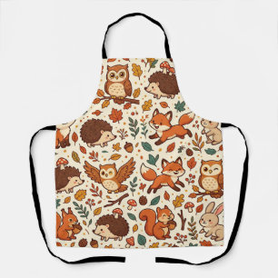Tablier de forêt renard et hibou – Animaux mignons