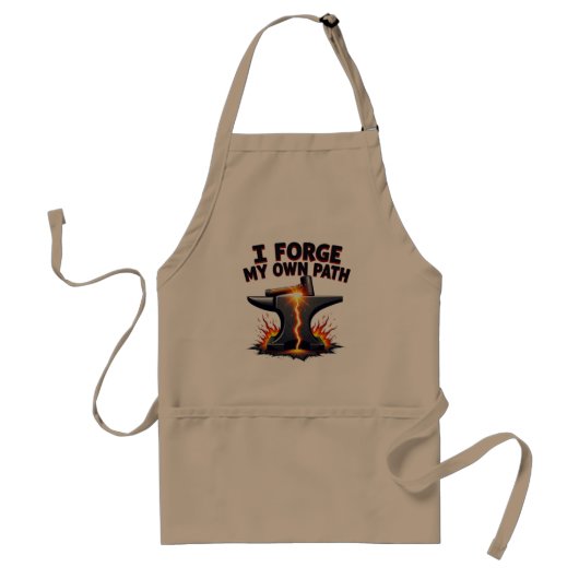 Tablier de forgeron noir gras pour les créateurs (Devant)