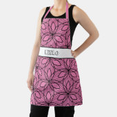 Tablier de fumée géométrique noir et rose (Insitu)