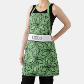 Tablier de fumée géométrique noir et vert (Insitu)