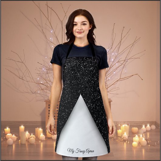 Tablier de Glamour Noir et Blanc