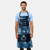 Tablier de gourmet abstrait bleu - Vêtements de cu (Porté)