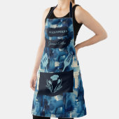 Tablier de gourmet abstrait bleu - Vêtements de cu (Insitu)