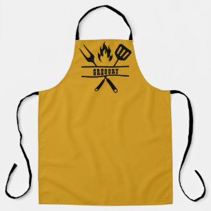 Tablier de grillade personnalisé en or