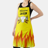 Tablier de Grillmaster BBQ Jaune Personnalisé (Insitu)
