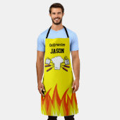 Tablier de Grillmaster BBQ Jaune Personnalisé (Porté)